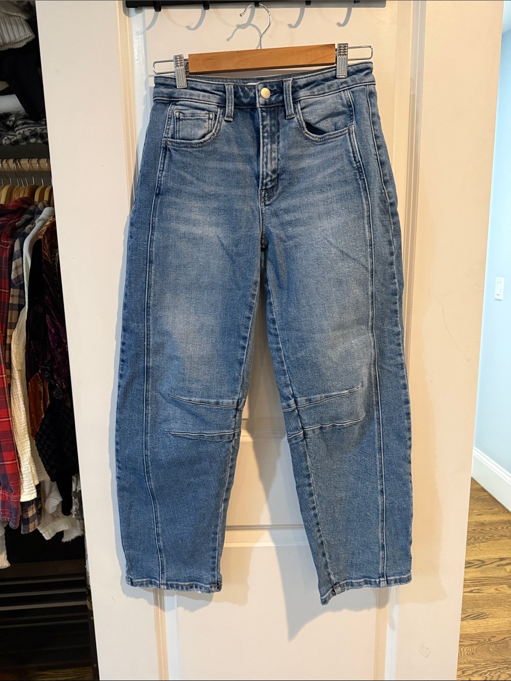 Vici Blue Barrel Jeans
